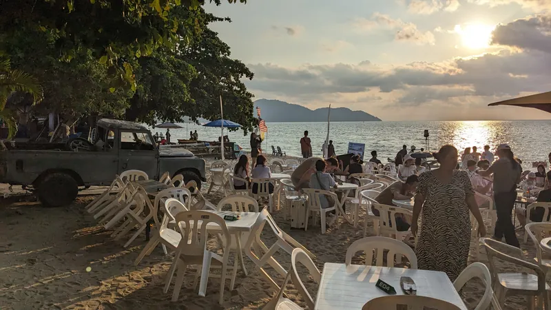 Sunset over Batu Ferringhi beach