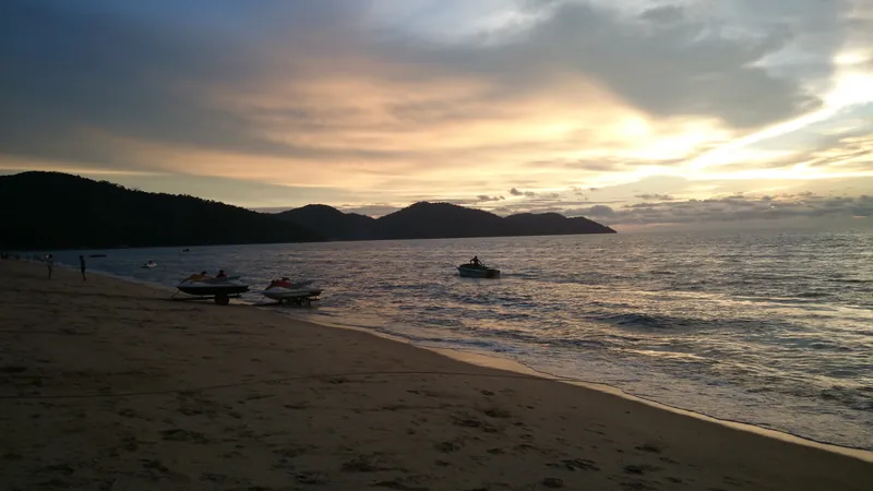 Batu Ferringhi beach on the north coast of Penang Island